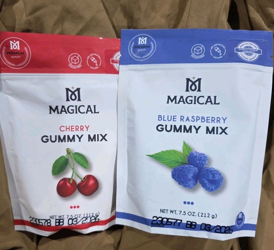 BB 3/2026 Magical Butter Gummy Mix Variety Pack 1 Cherry And 1 Blue Raspberry