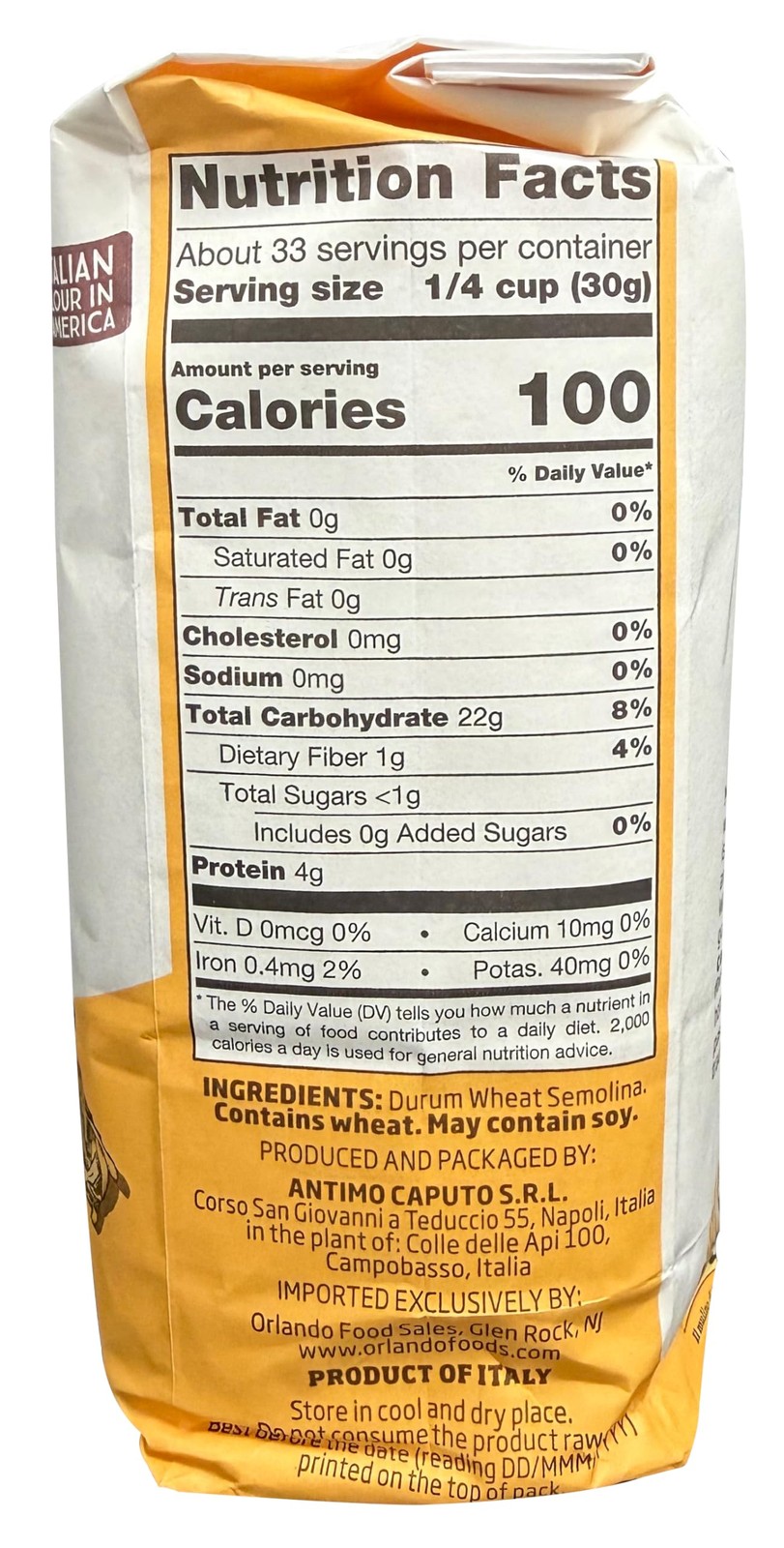 Caputo Antimo Di Grano Duro Rimacinata Semolina Flour 35.2 Ounce (Pack of 1)