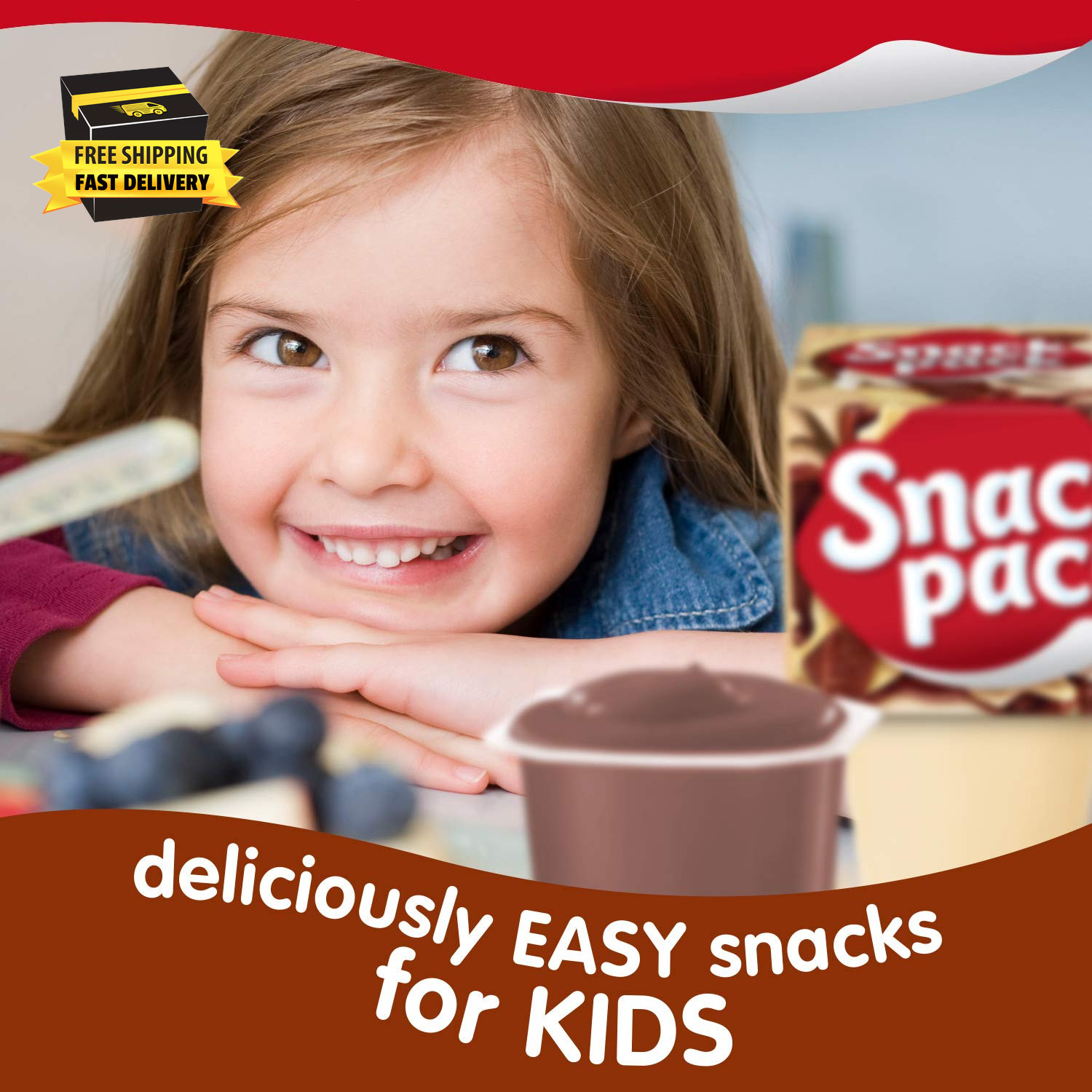 Chocolate and Vanilla Flavored Pudding Cups, 3.25 Oz., 12-Count Family Pack ⭐️⭐️