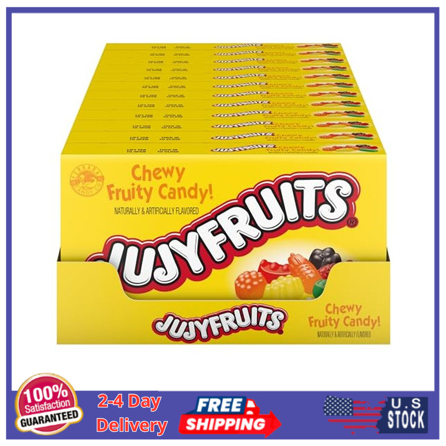 Wonka Jujyfruits Gummy Candy 5oz Pack of 12 Theater Boxes Assorted