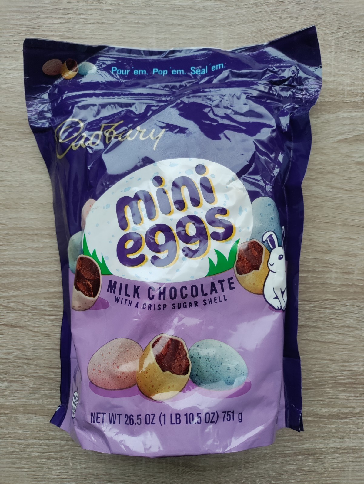 (5-PK) Cadbury Mini Eggs Milk Chocolate w/ Crisp Sugar Shell 26.5 oz BB: 02/2027