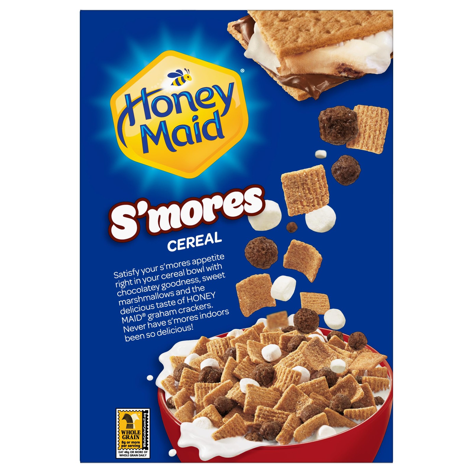 Honey Maid S’mores Cereal, Sweetened Corn & Wheat, Breakfast Snacks 12.25 oz