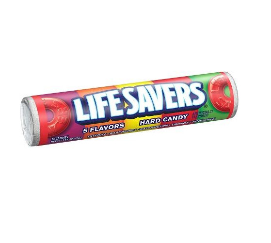 LIFE SAVERS 5 Flavors Hard Candy Rolls, 1.14 Ounce (Pack of 10)