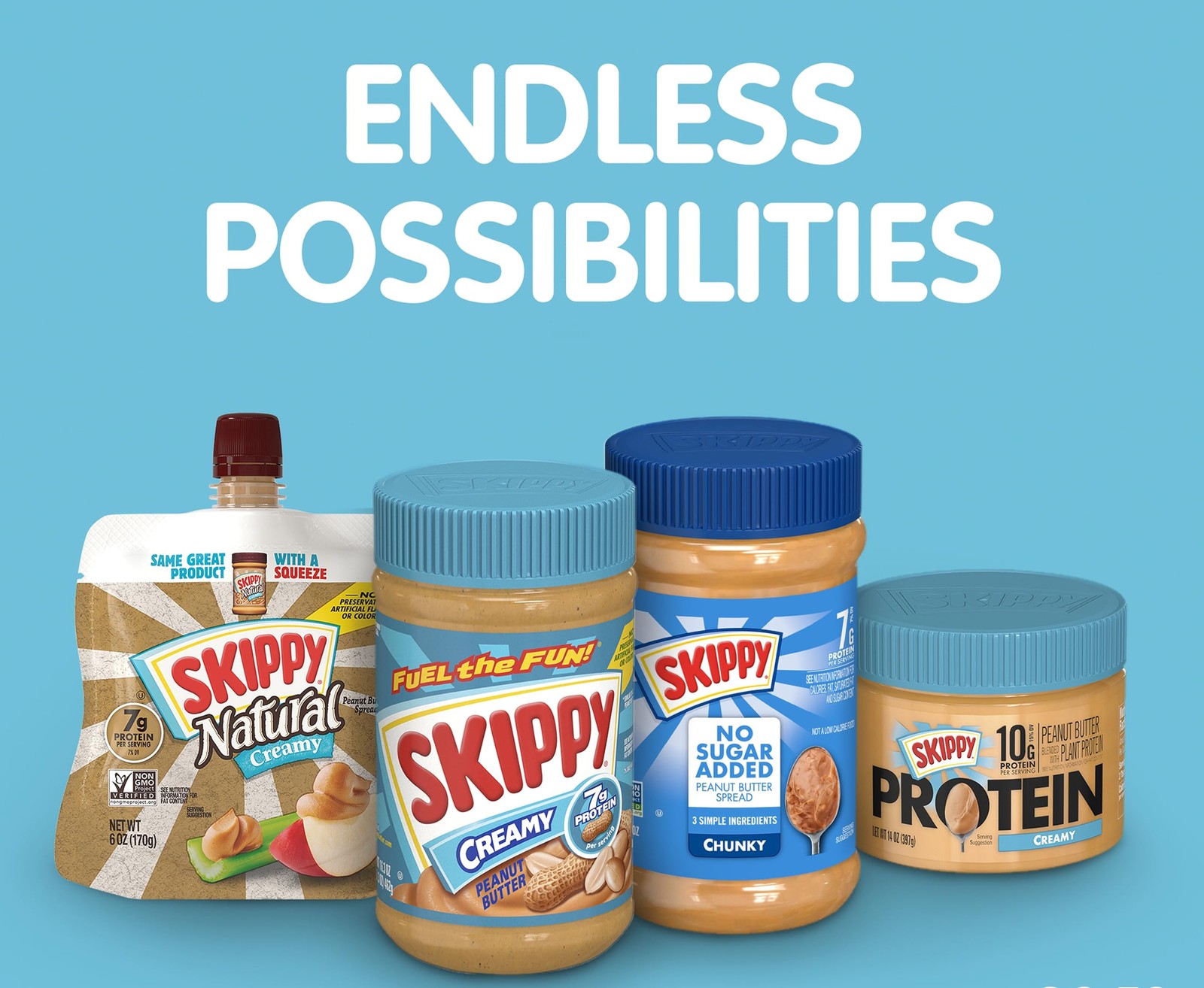SKIPPY Natural Peanut Butter Creamy Spread, 26.5 oz Jar Ounce (Pack of 1)