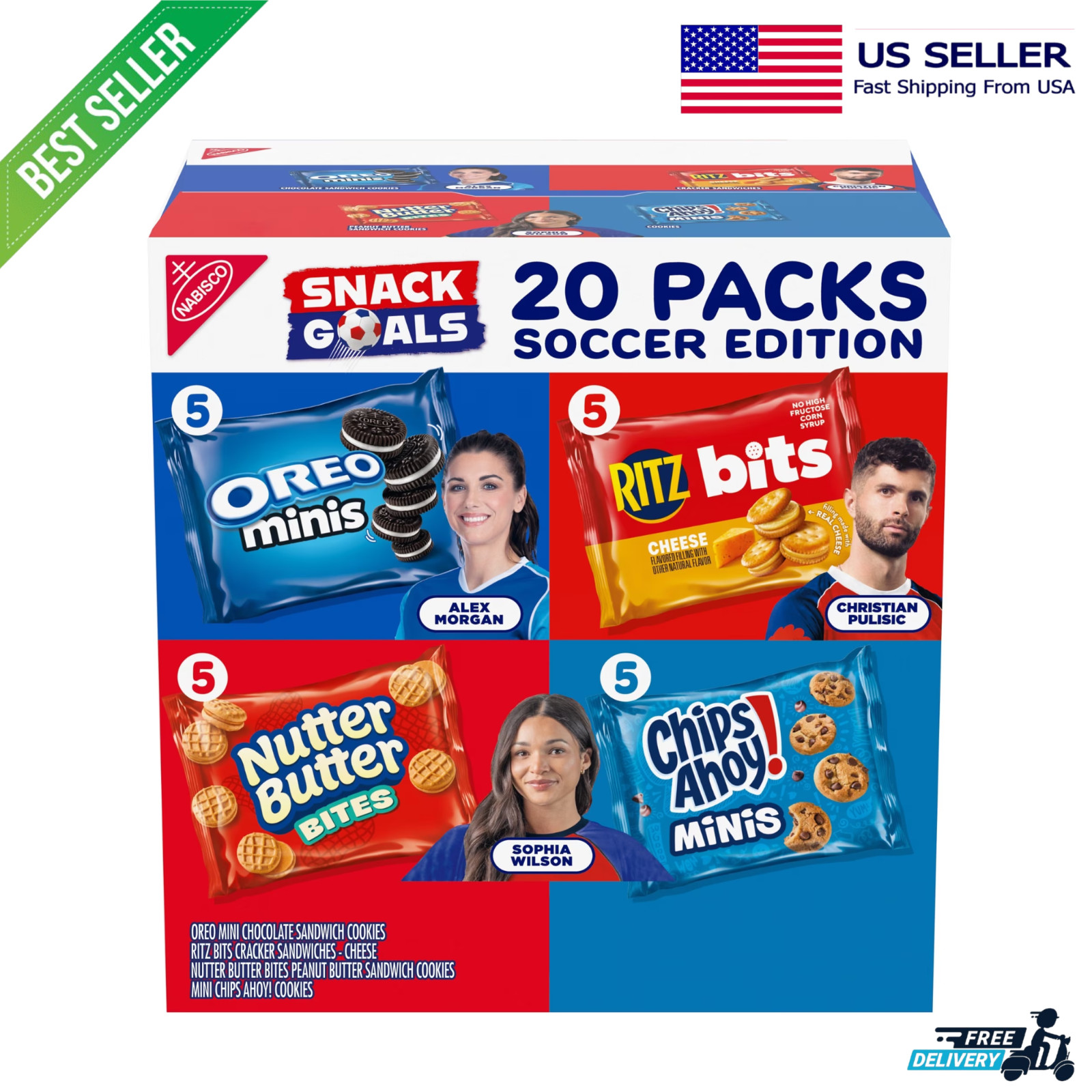 Nabisco Classic Mix Variety Pack, OREO, CHIPS AHOY!, Nutter Butter, RITZ Bits Ch