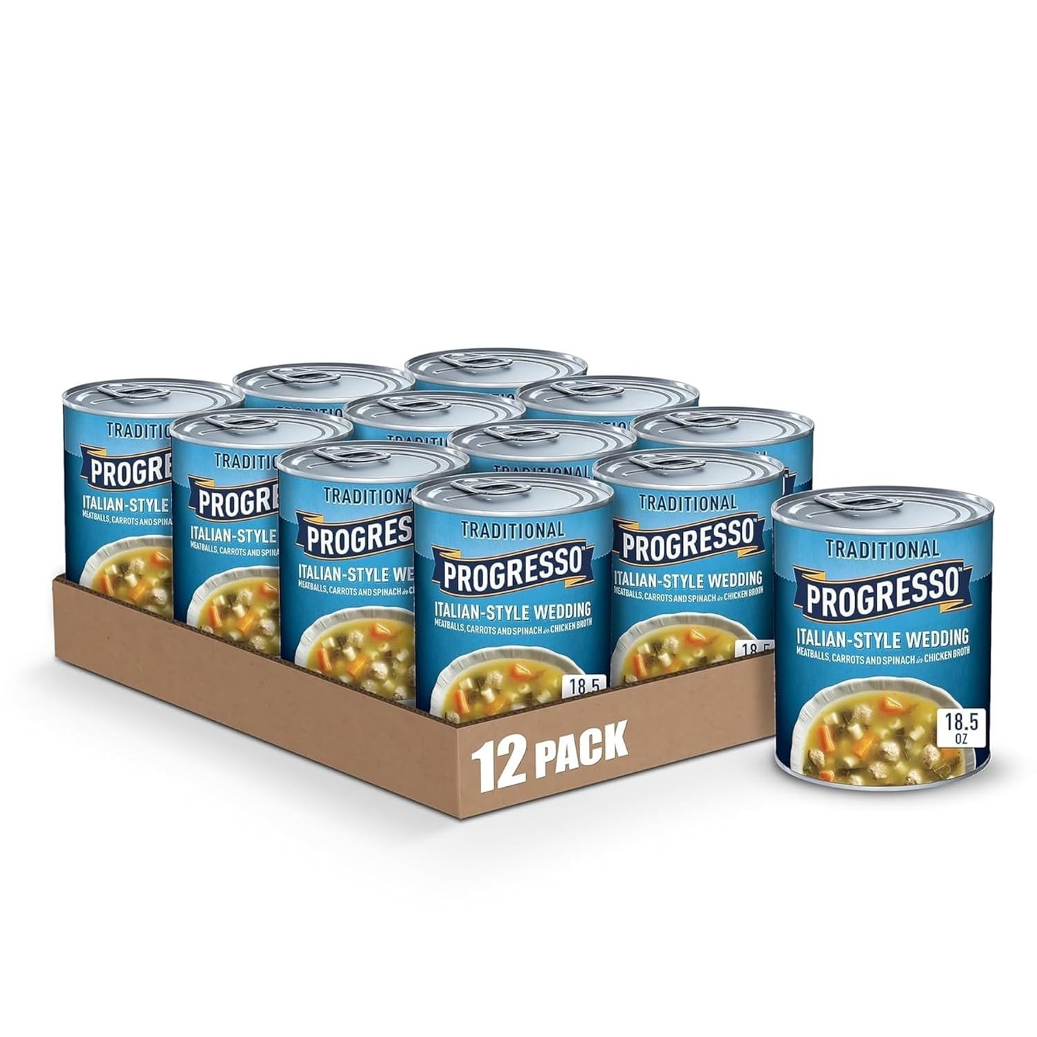 Progresso Italian Style Wedding Soup 18.5 oz 12 Pack Traditional Canned Soup