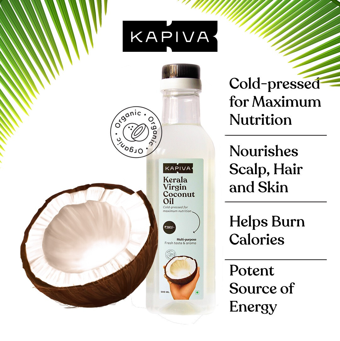Kapiva Kerala Virgin Coconut Oil 500ml with Free Shipping