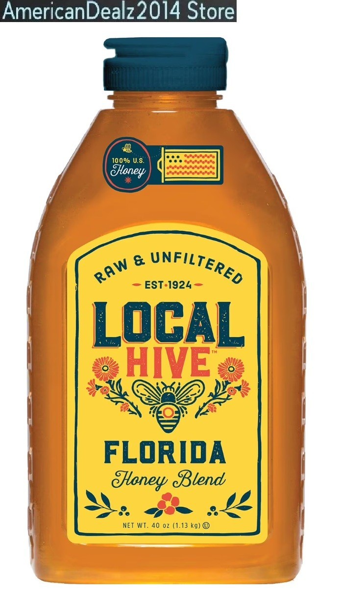 Local Hive Colorado Raw & Unfiltered Honey – 40 oz Jar – NEW FRESH