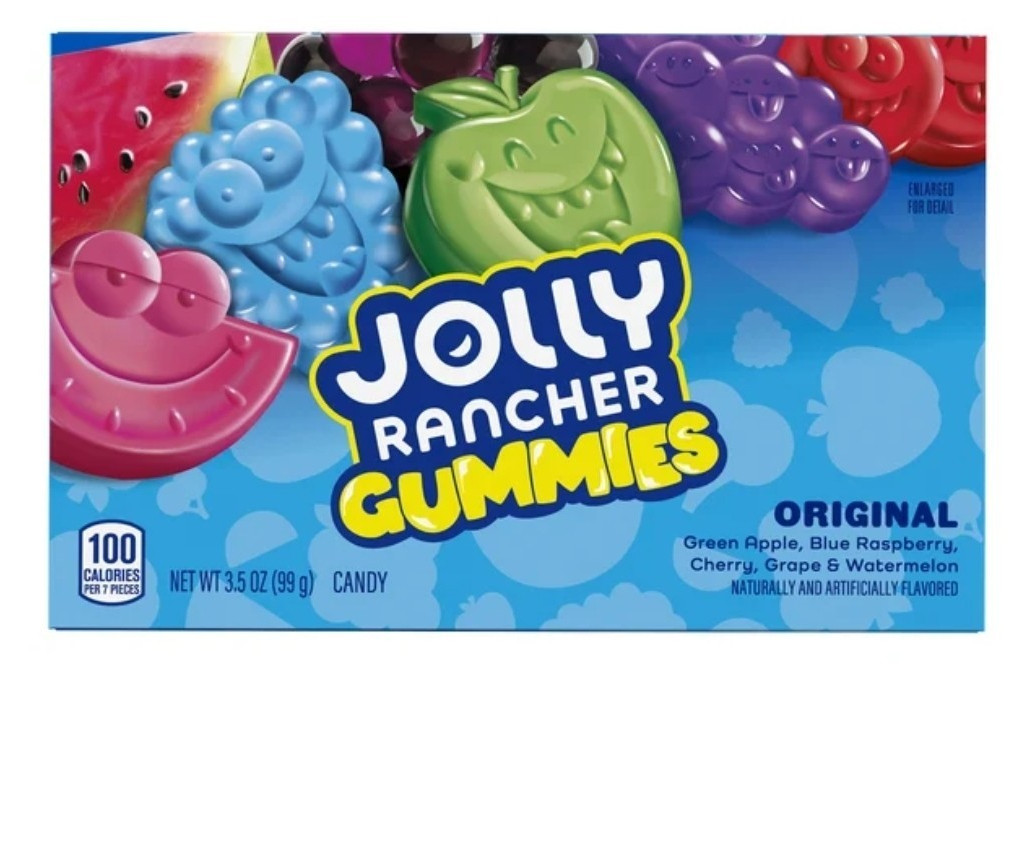 Jolly Rancher Original Gummies Candy, Original Flavors Box 3.5 oz X 2 Boxes
