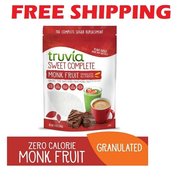 Truvia Sweet complete Granulated Calorie-Free Sweetener from The Monk Fruit 12Oz