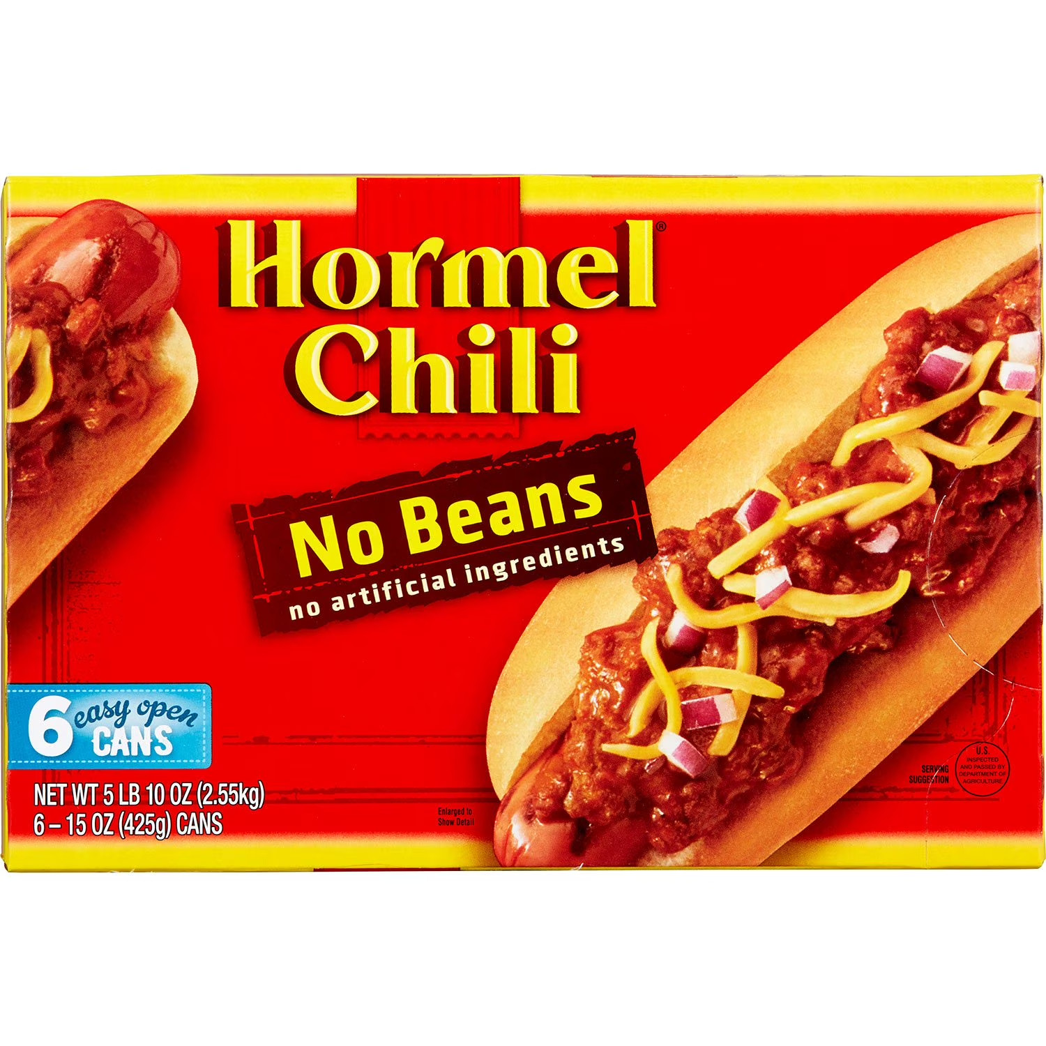 Hormel Chili No Beans, 15 oz. Cans -6 Pack – Savory & Ready-to-Eat FREE SHIPPING