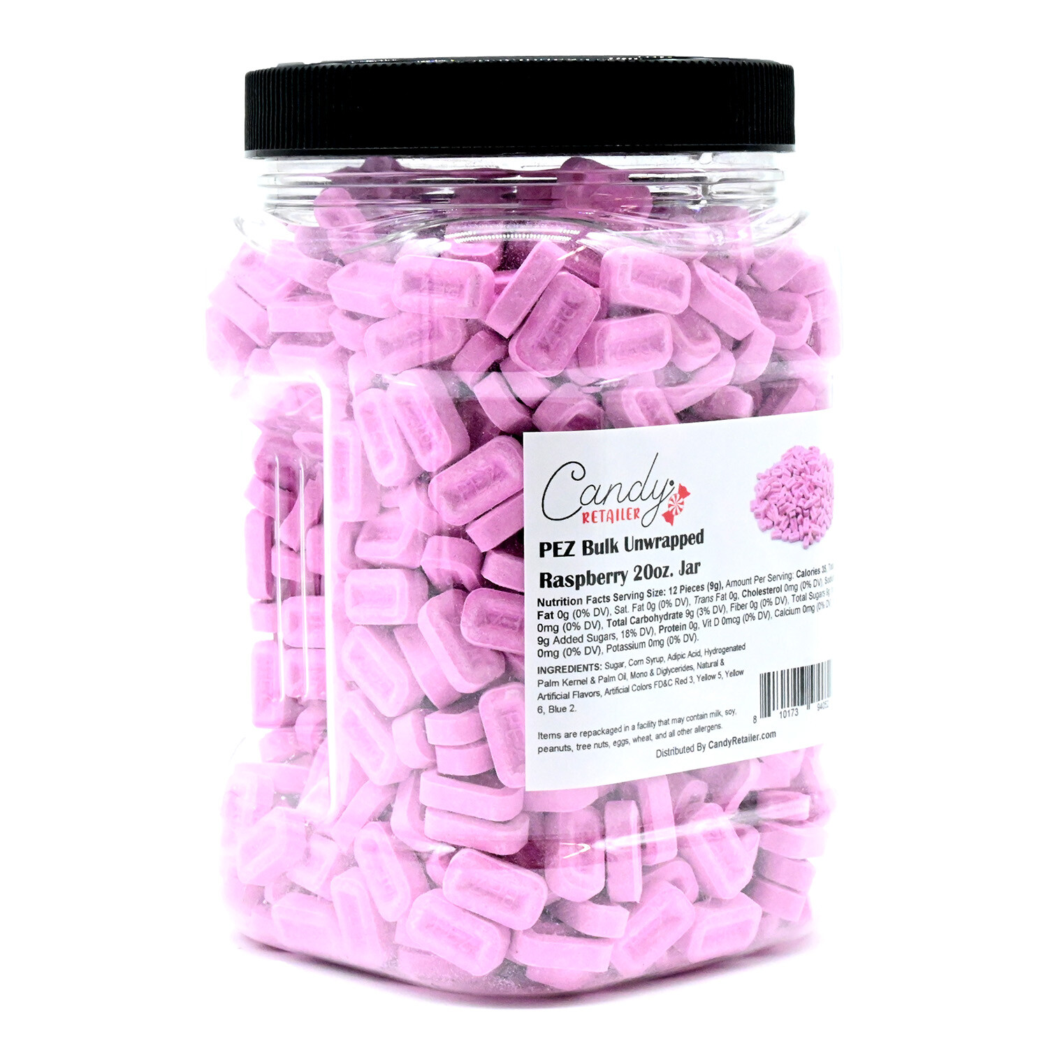 PEZ Bulk Unwrapped Candy Refill 20oz Jar