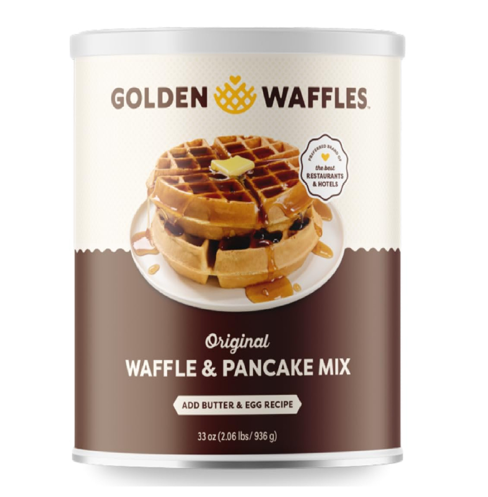 Golden Waffles – Waffle and Pancake Mix, Flour, Original, 33-Ounce Can