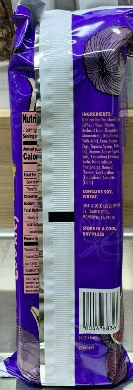 2 Packs Trader Joe’s Fig Cookies 10 oz Each Pack, Total 20 oz