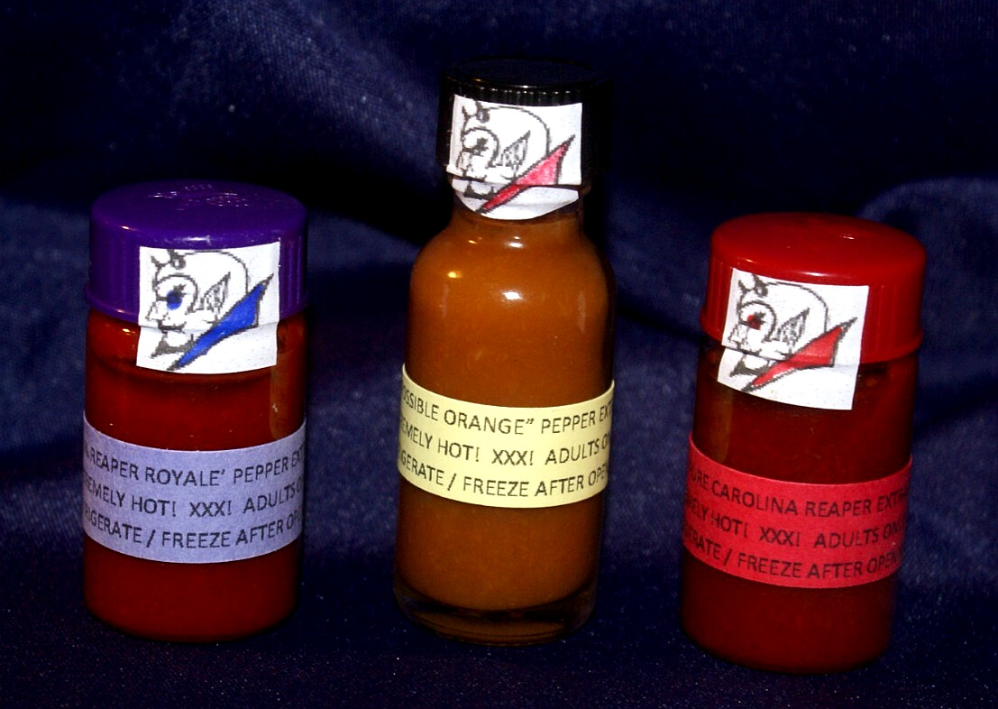 PEPPER EXTRACT 3 PACK- CAROLINA REAPER+REAPER ROYALE’+IMPOSSIBLE ORANGE/15ML@*