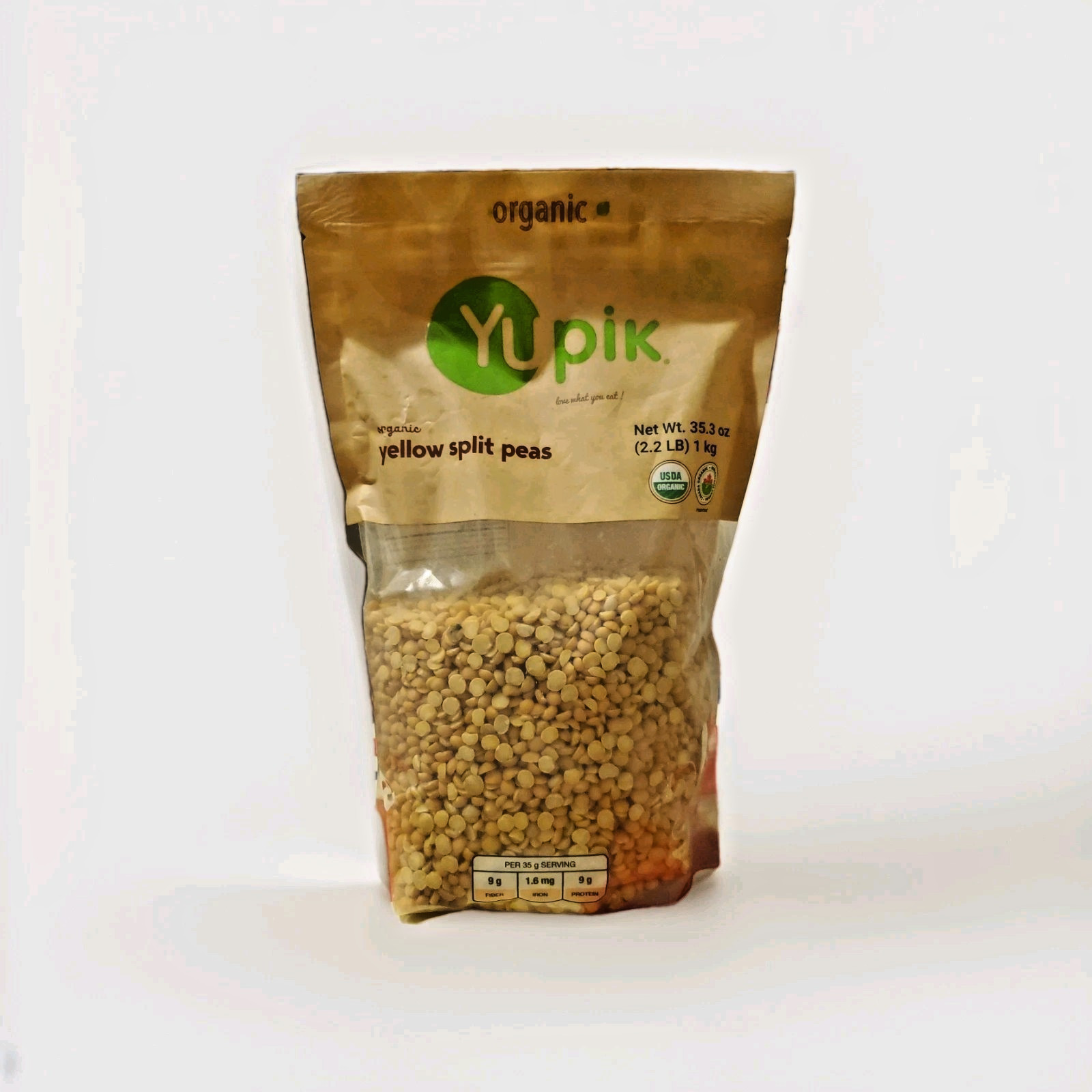 Yupik Peas Organic Split Yellow 2.2 lb Pack of 1