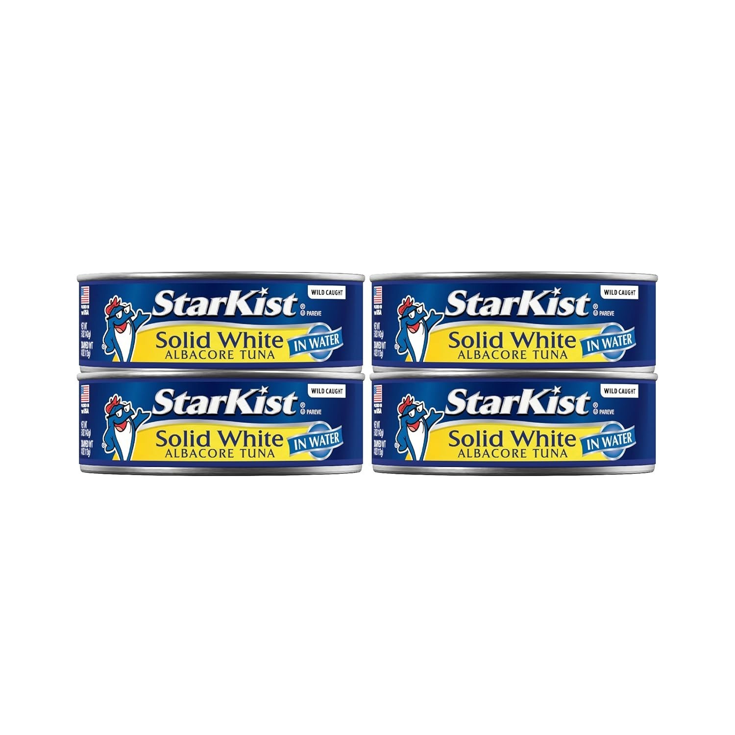 Healthy Solid White Albacore Tuna, 5 oz Cans – 4 Pack, Gluten & Soy Free
