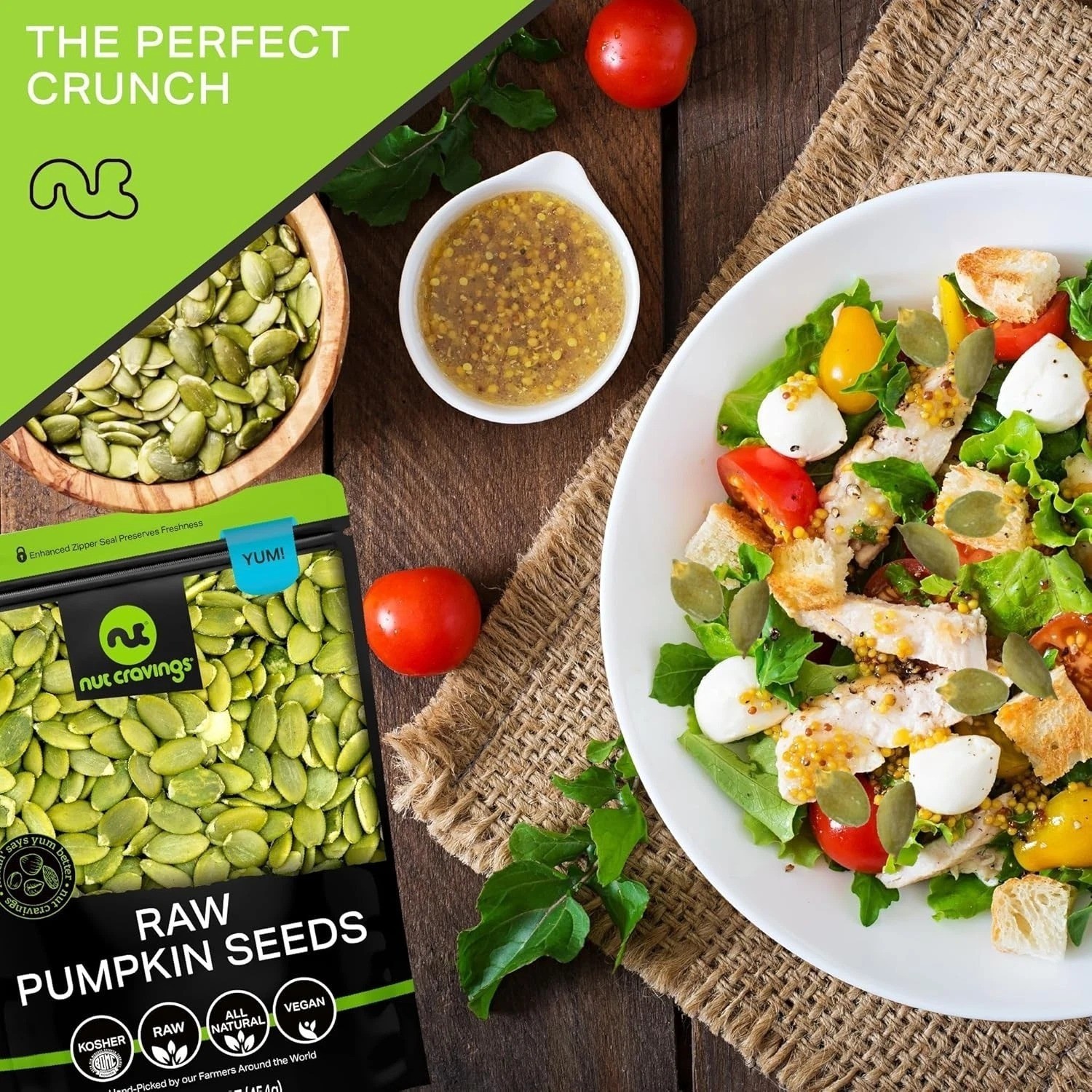 – Raw Pumpkin Seeds Pepitas, Unsalted, Shelled, (8Oz – 1 Pack) Bulk Nuts Packed