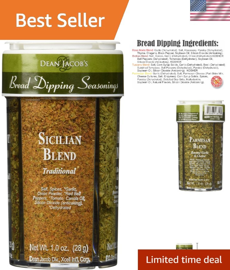 Gourmet Bread Dipping Seasonings – 4 Spice Variety Pack for Flavorful Meals