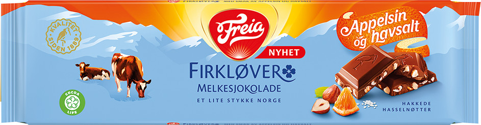 Freia Melkesjokolade Firkløver & Havsalt 200g – Norwegian Chocolate Hazelnuts