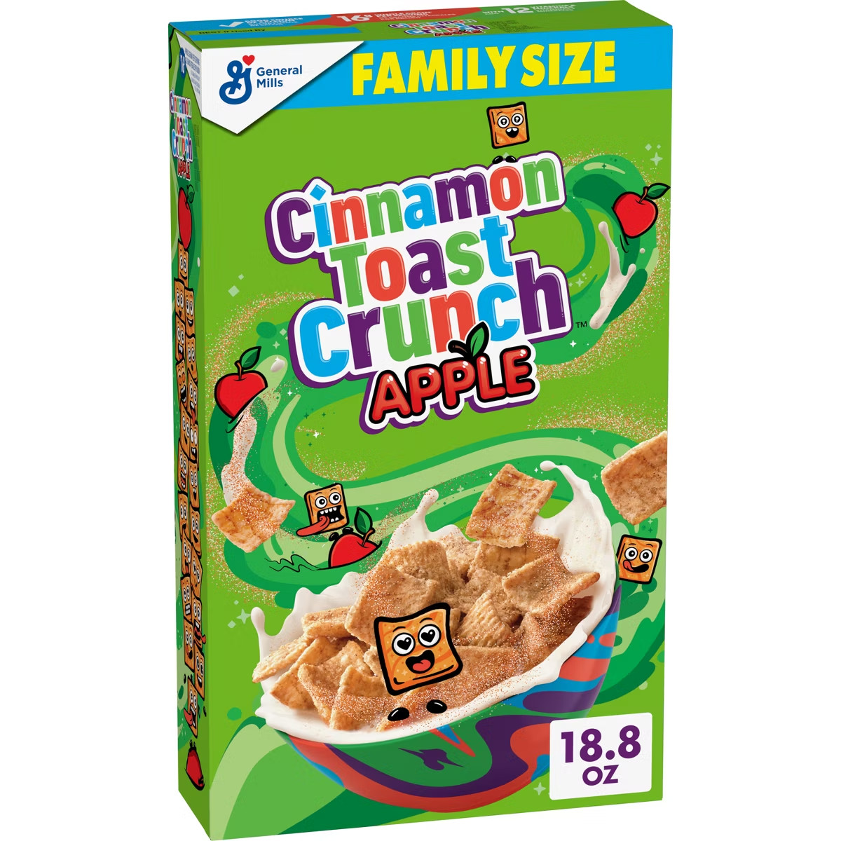 General Mills Cinnamon Toast Crunch Apple Family Size Cereal, 18.8 oz