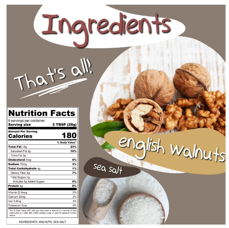 Crazy Go Nuts CGN Plain Walnut Butter with Sea Salt