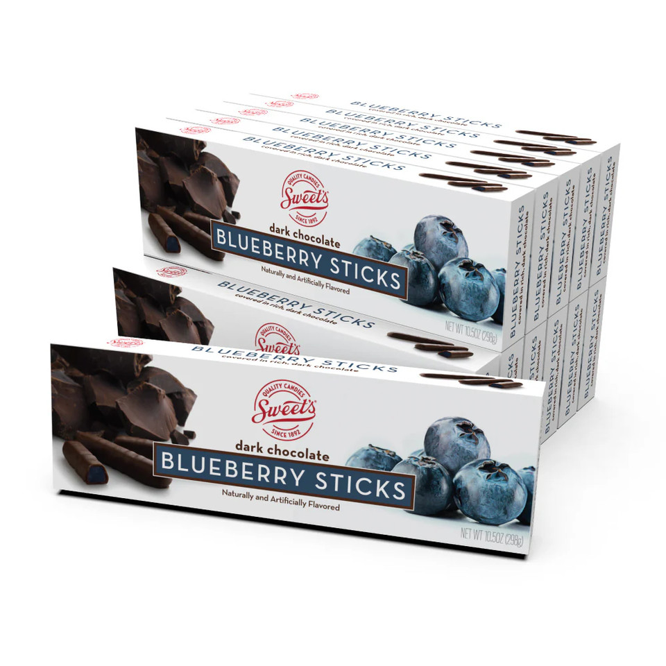 2 Boxes Sweets Candy Sticks Dark Chocolate Blueberry 11-2025