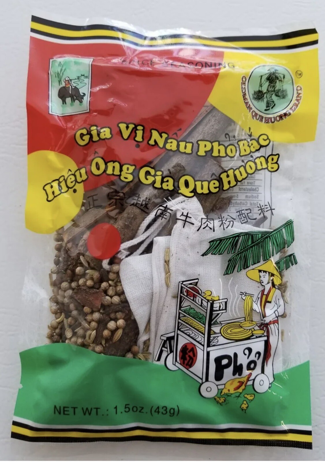 Old Man Gia Vi Nau PHO Bac Complete Vietnamese Spice Seasoning Kit