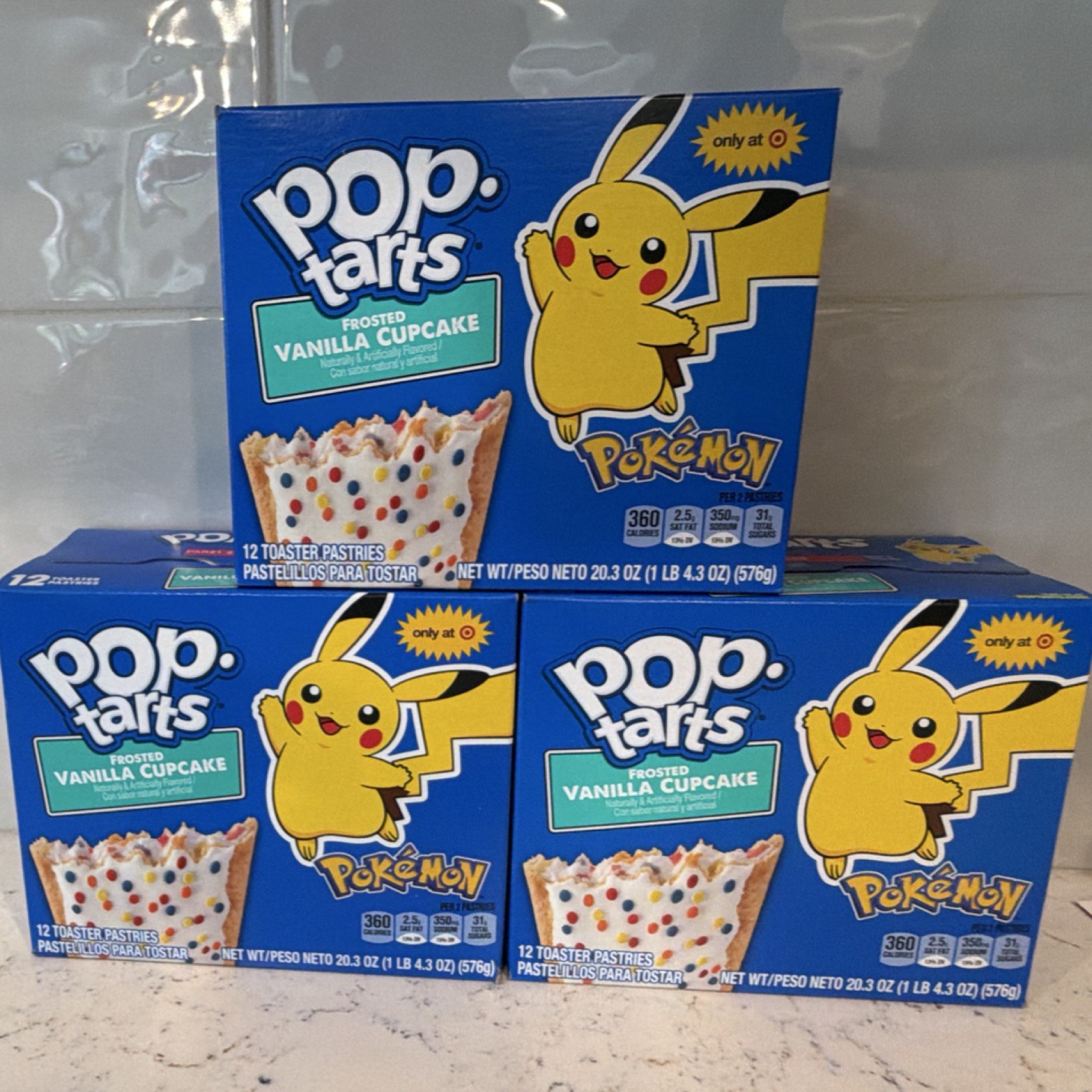 Pop-Tarts Frosted Vanilla Cupcake Pokémon Target Exclusive X3