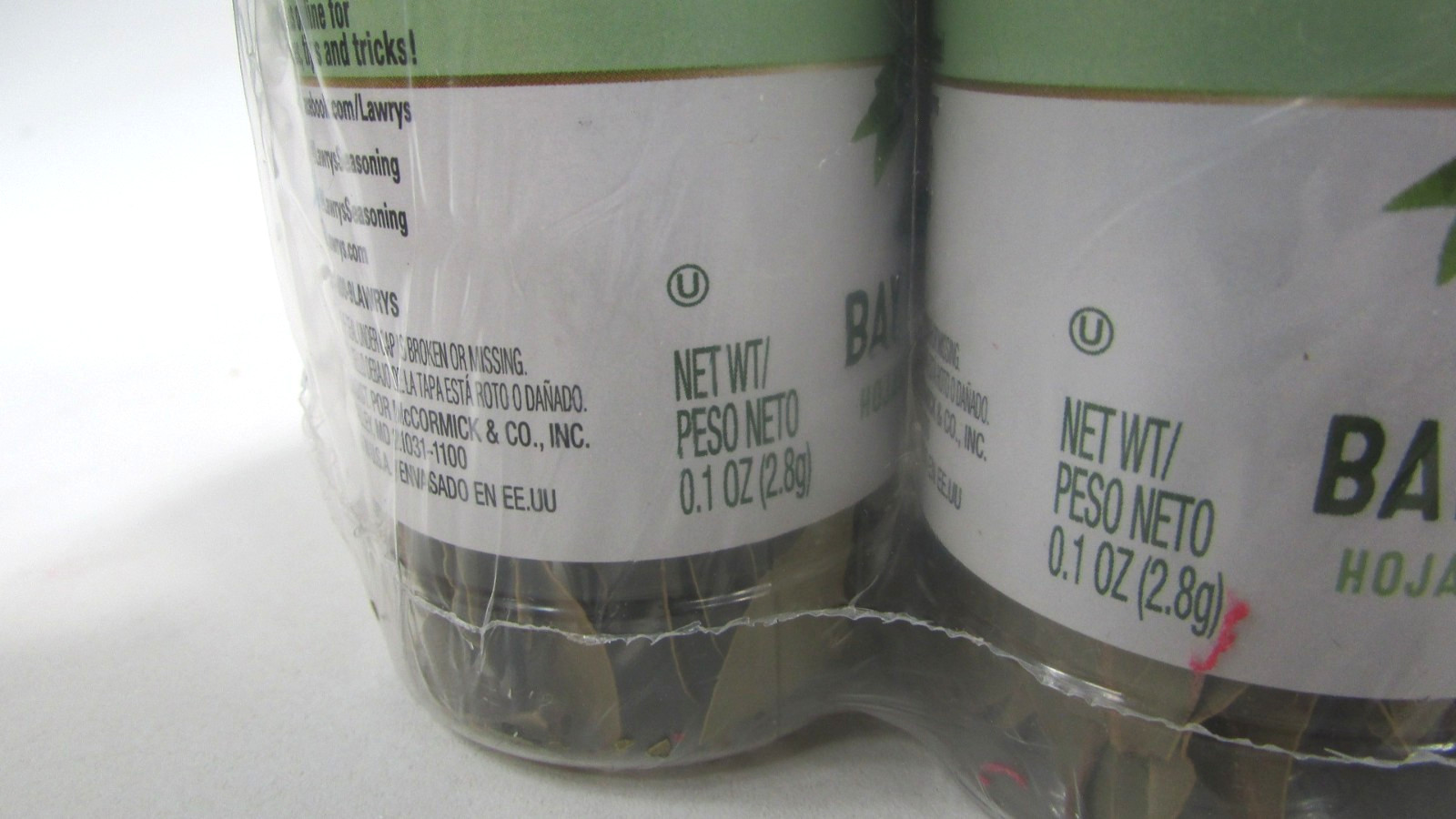 12 x Lawrys Bay Leaves 0.1 Oz / Unopened & Unused Exp. 3/2029