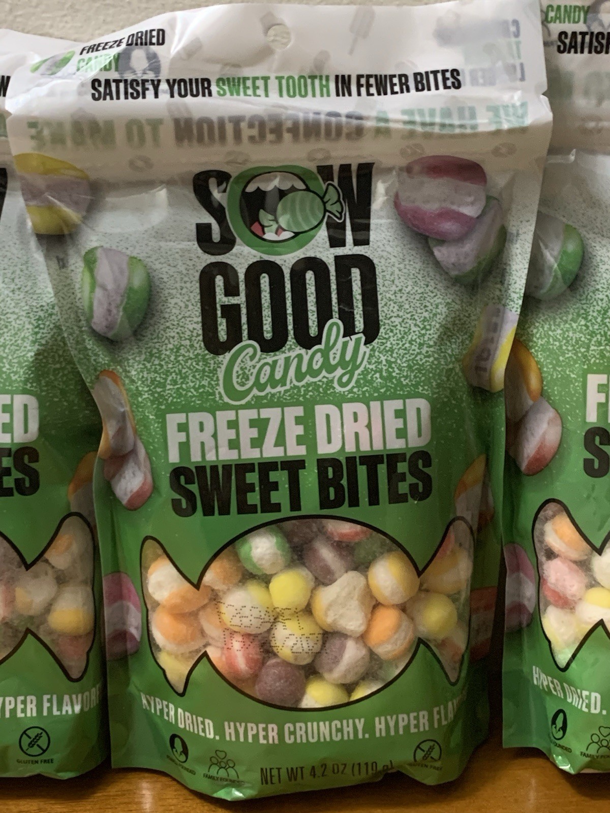 Sow Good Freeze Dried Candy Sweet Bites Lot Of 3 NEW 09/24/2027 Gluten Free
