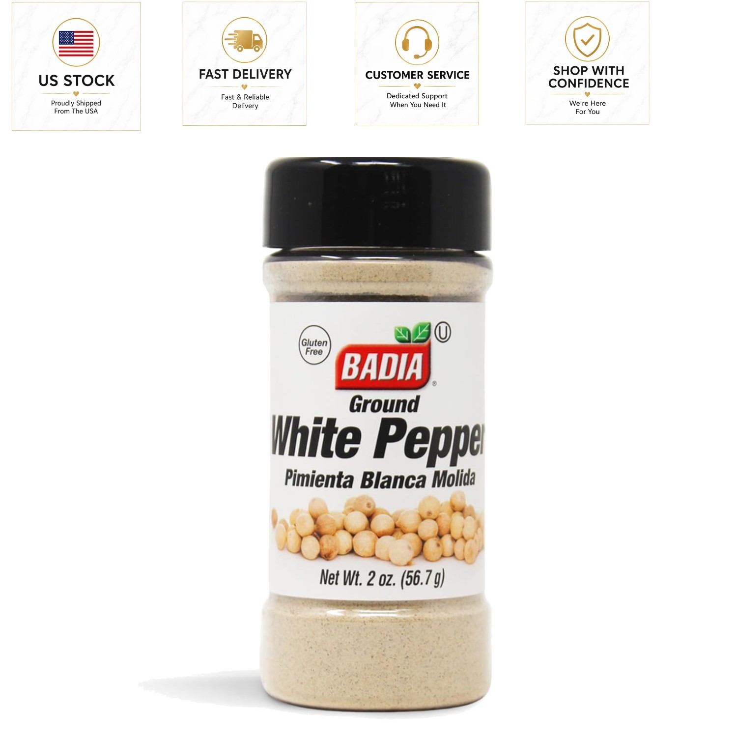 2 oz Ground White Pepper – Essential Spice for Gourmet Cooking and Asian Cuisine