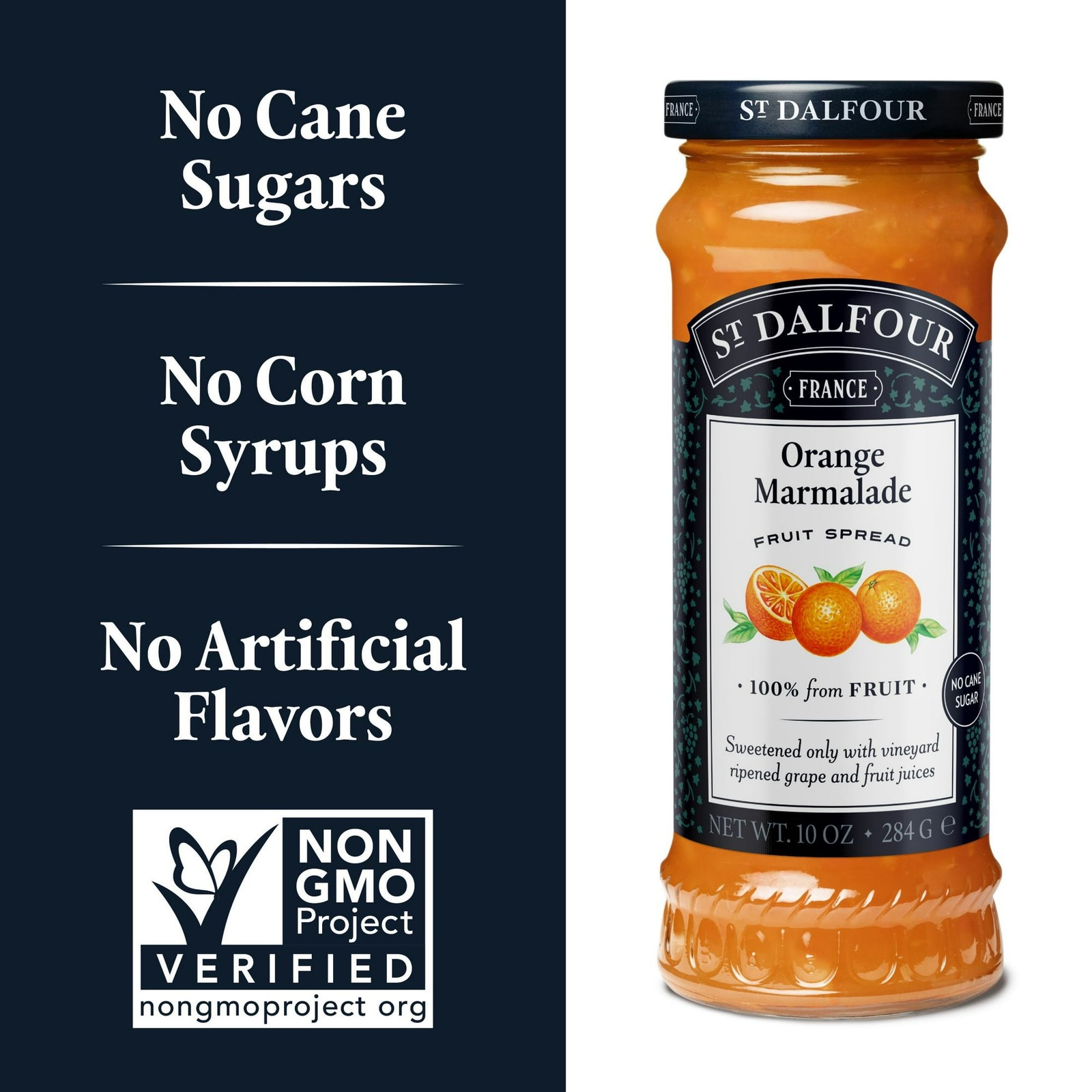 St. Dalfour Orange Marmalade Fruit Spread, 10 Ounce