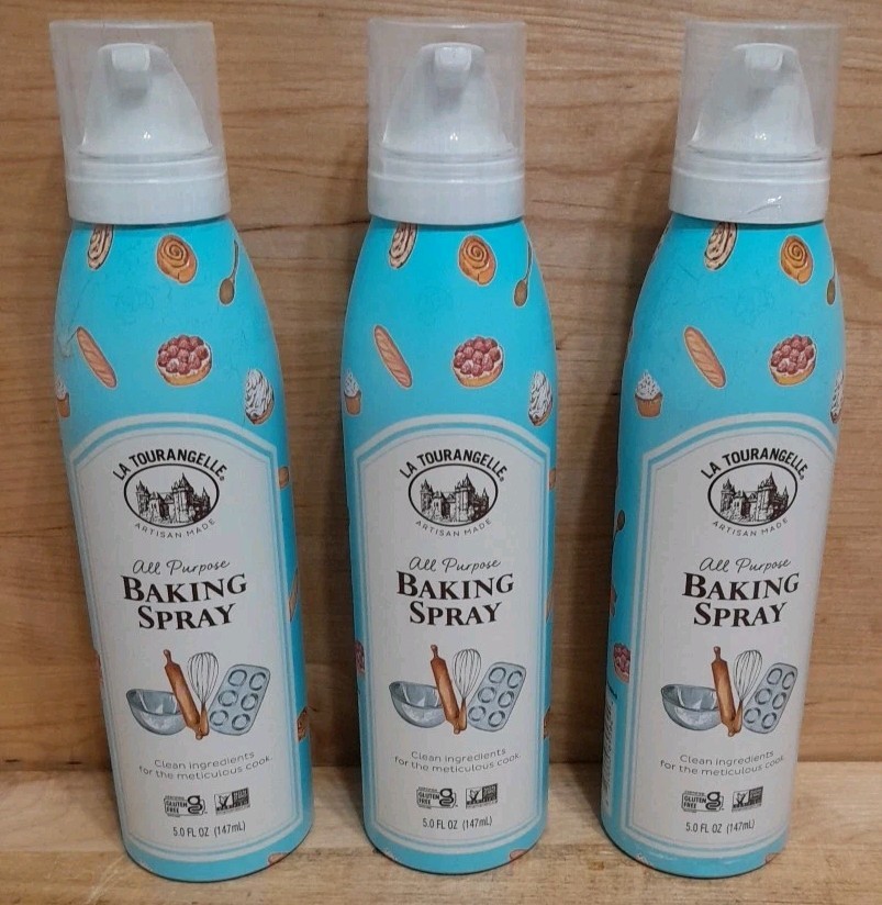 LA TOURANGELLE: All Purpose Baking Spray,Non Stick, NO:gluten/gmo/chemicals 5oz