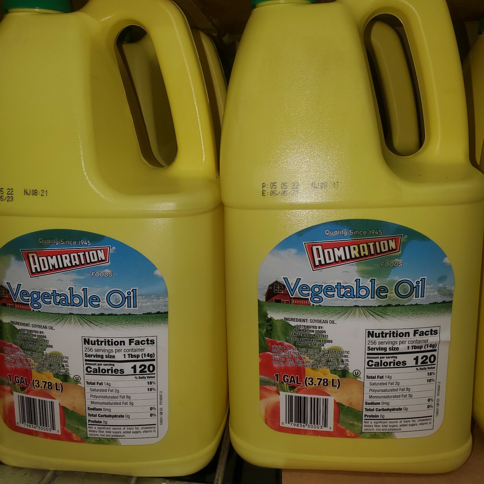 100% Admiration Soybean Oil – 3.78 lb. 1 Gal