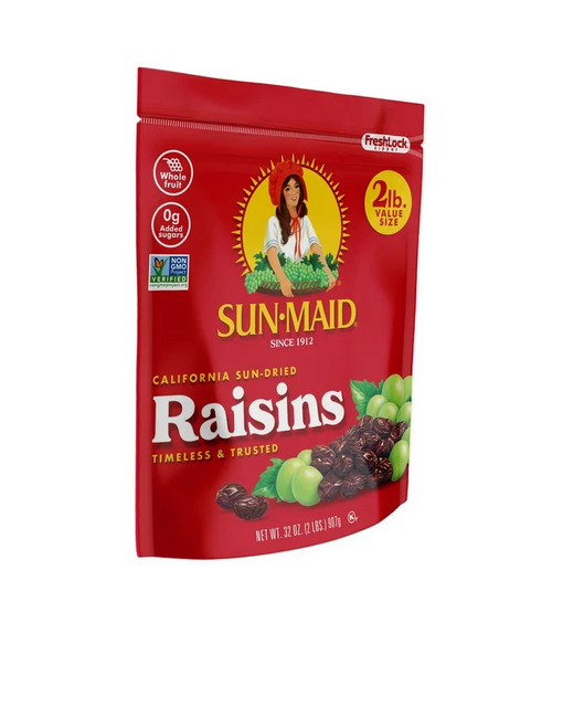 Sun-Maid® California Sun-Dried Raisins 32oz Resealable Stand-Up Bag