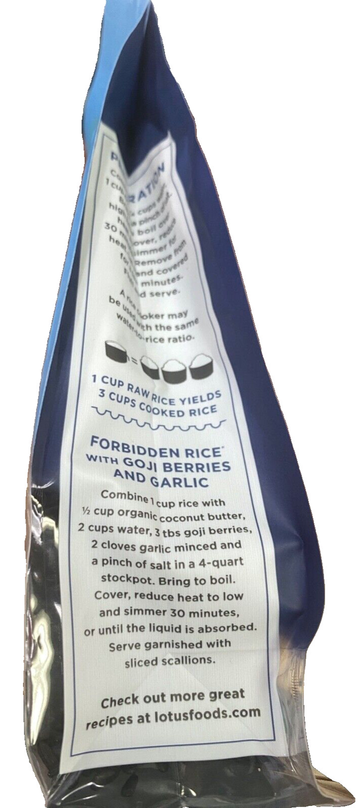 Lotus Foods Heirloom Forbidden Black Rice – 15 oz.