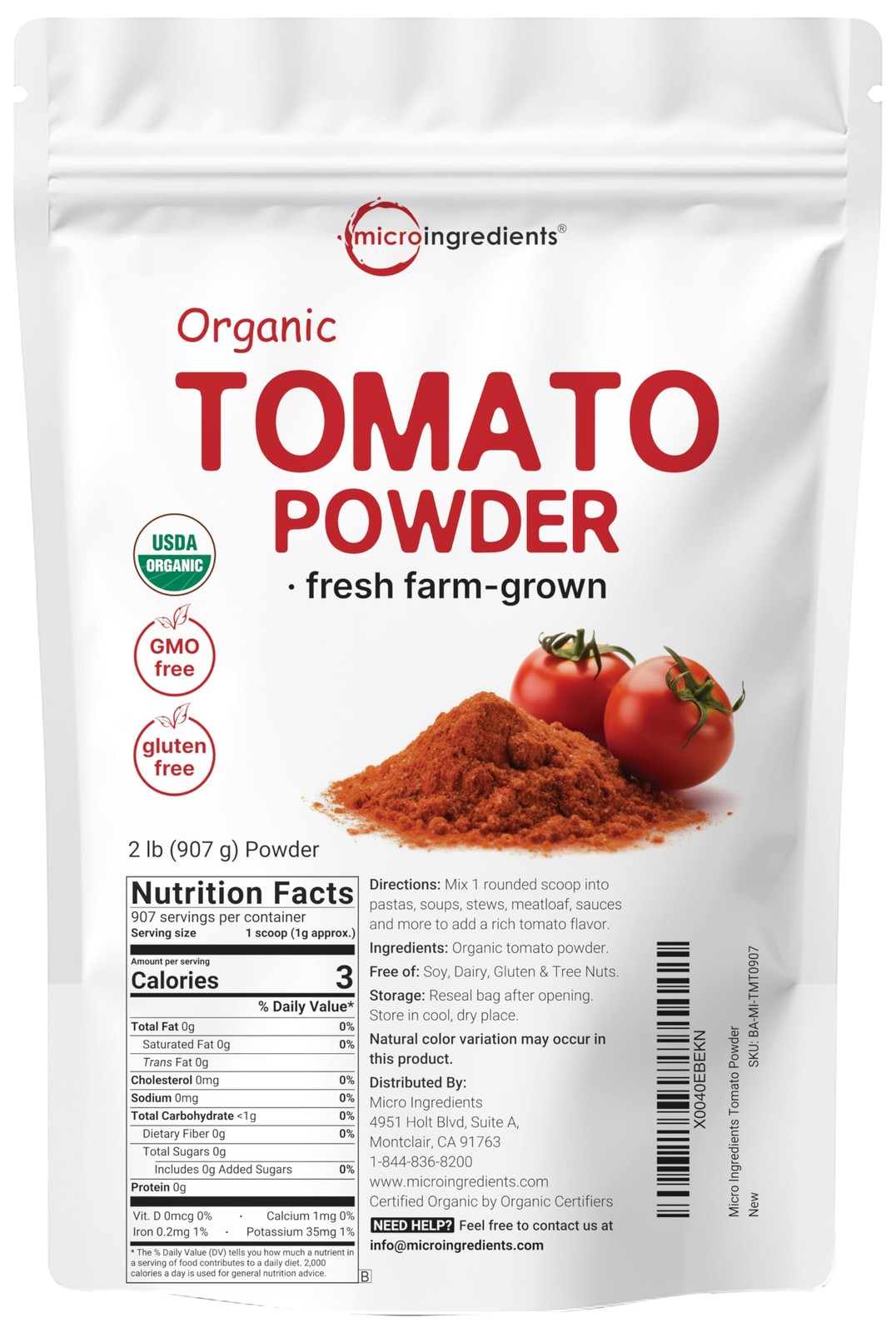 Organic Tomato Powder, 2lbs | Fresh Freeze-Dried Farm 32 Ounce (Pack of 1)