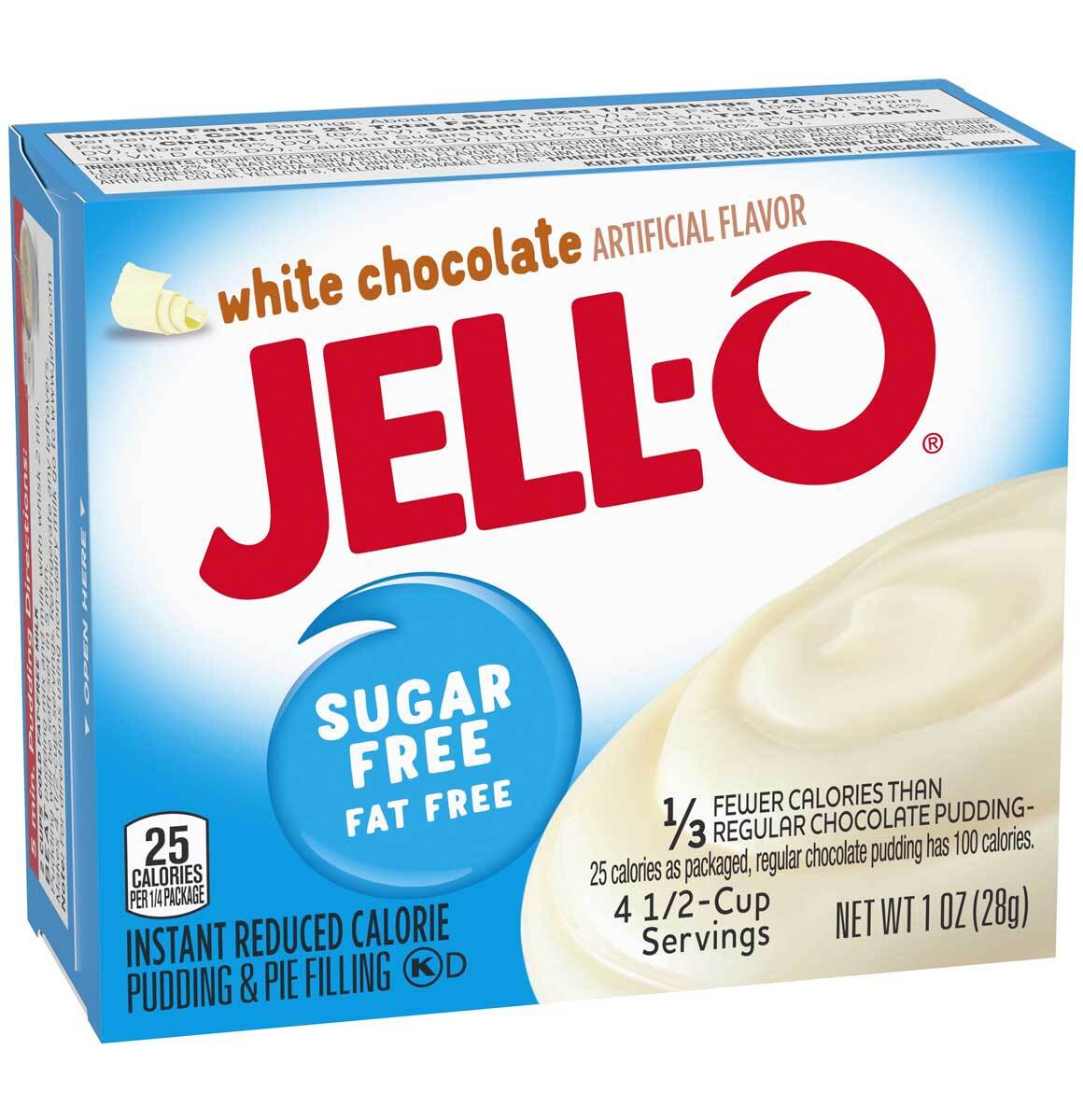 Jell-O Instant Pudding Sugar Free White Chocolate -1 Oz – Pack of 6