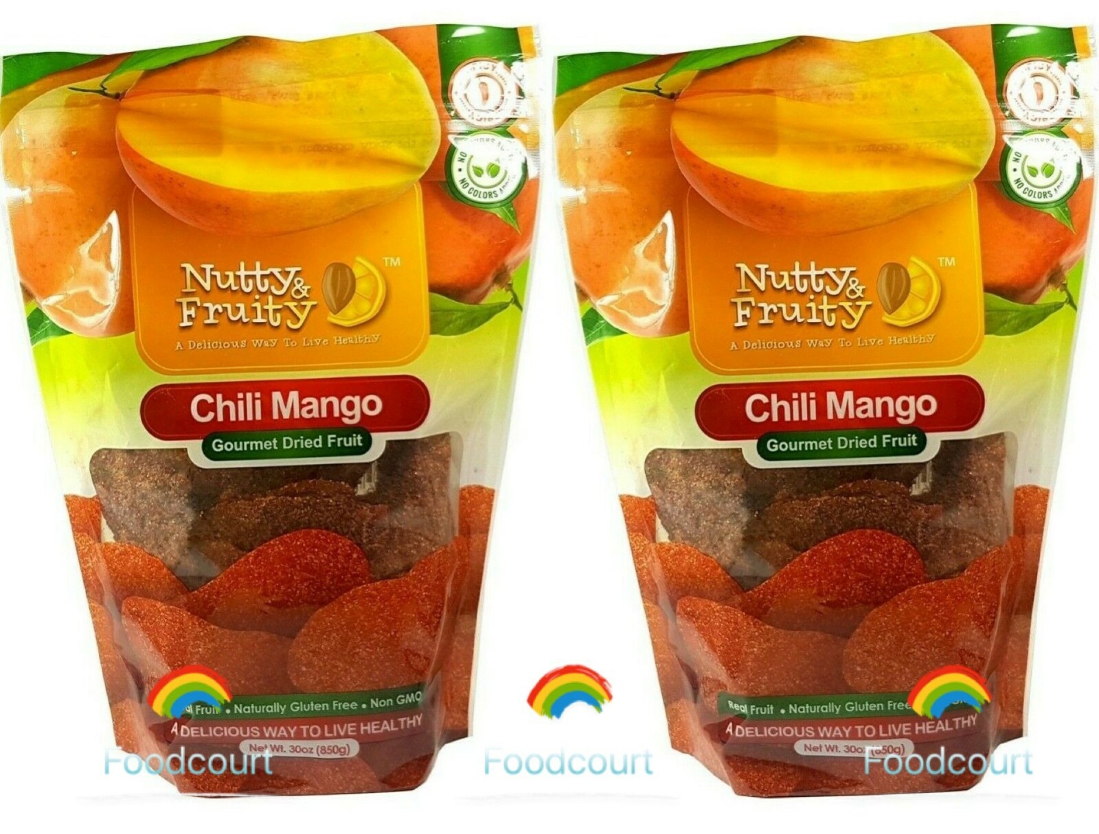 2 Packs Nutty & Fruity Chili Mango Gourmet Dried Fruit 30 oz Each Pack