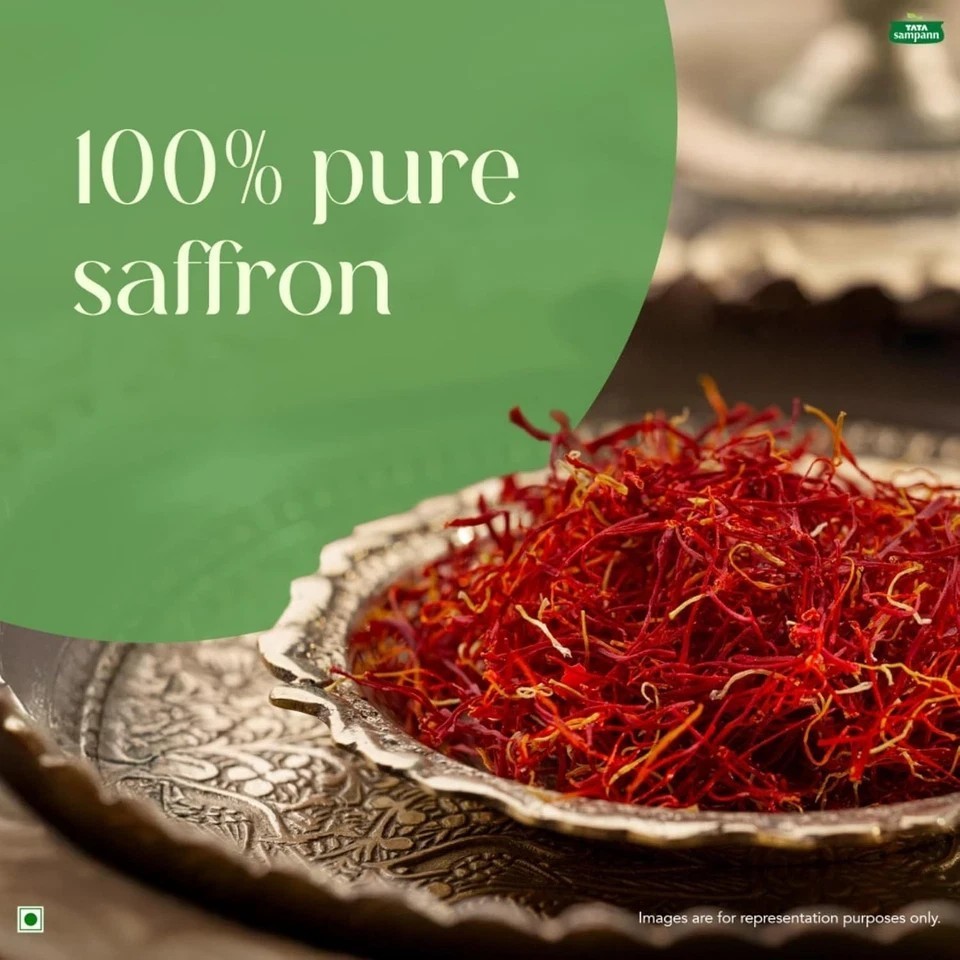 Golden Saffron, 1g, Natural Aroma & Colour, Pure Kesar /Saffron, ISO 3632 Tested