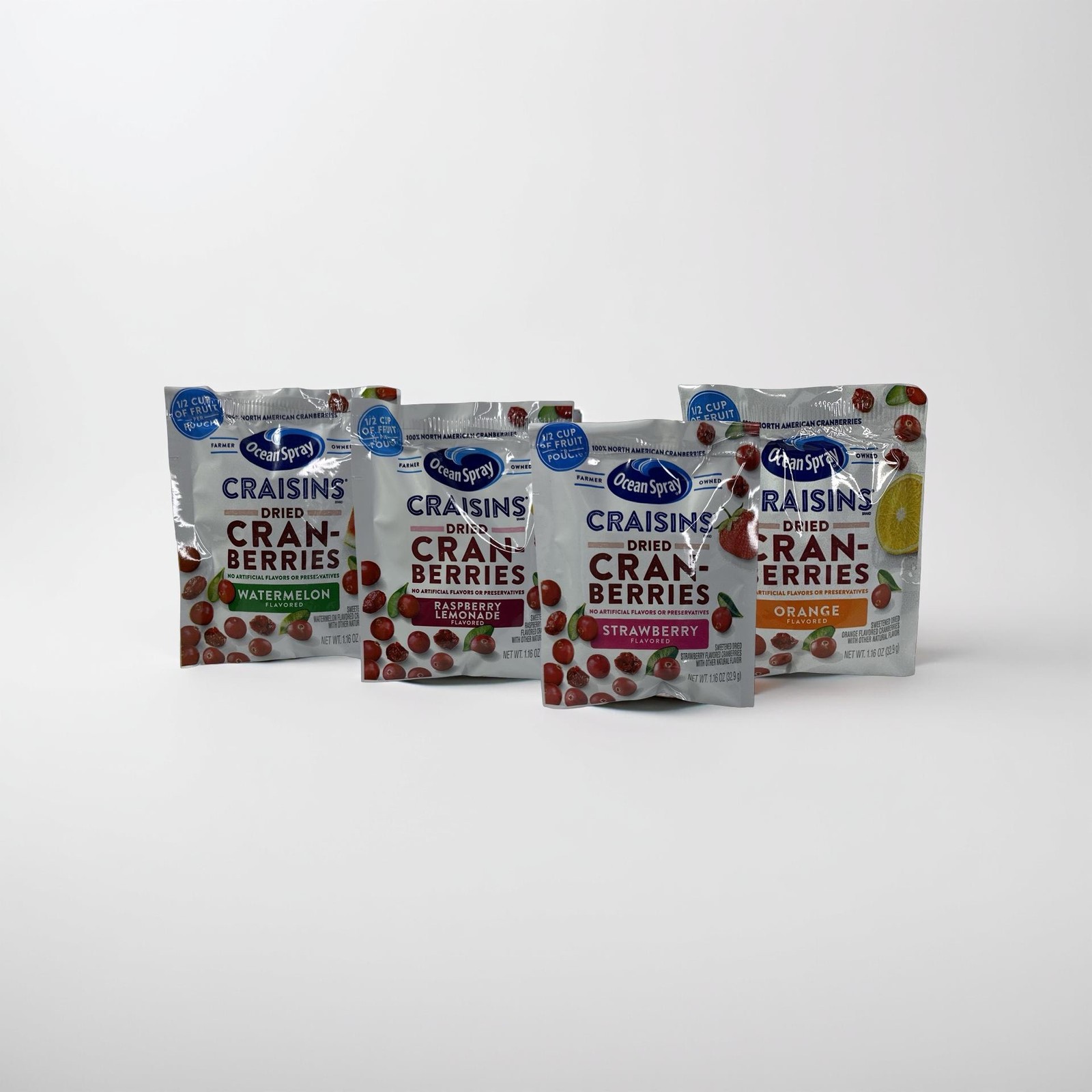 Ocean Spray Craisins Individual To-Go Packs, Variety Includes Orange, Strawberry