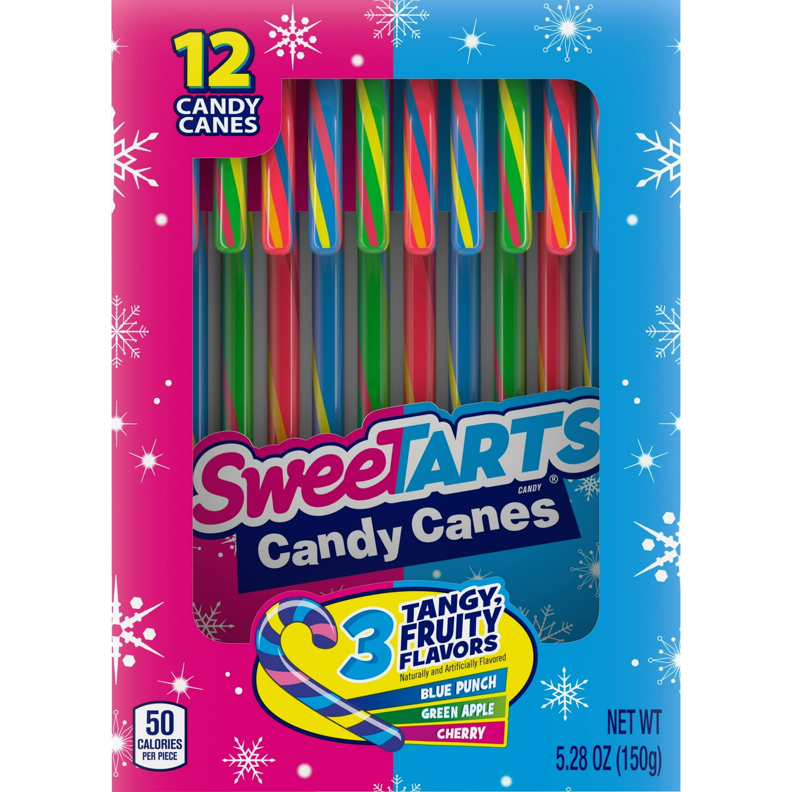 12 – Sweetarts Christmas Candy Canes Punch, Green Apple, Cherry Full Size