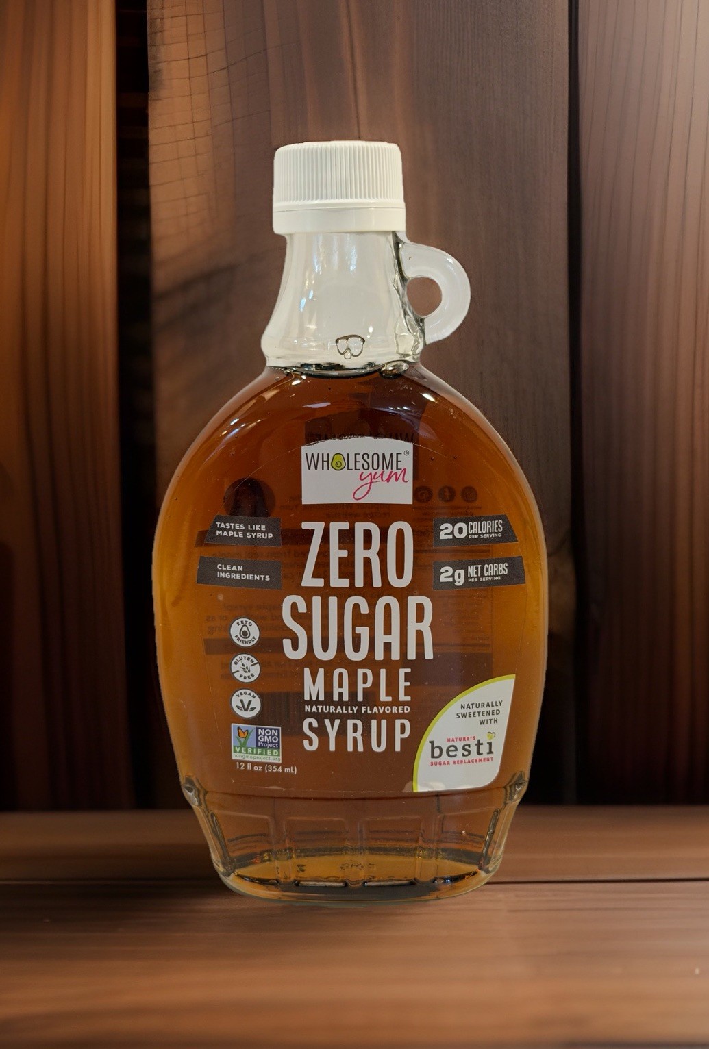Wholesome Yum Zero Sugar Maple Syrup Keto Maple Syrup. Monk Fruit & Allullose