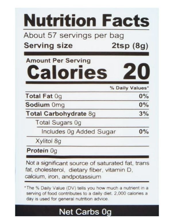 Health Garden Real Birch Xylitol All Natural Sweetener, 1.0 LB…..