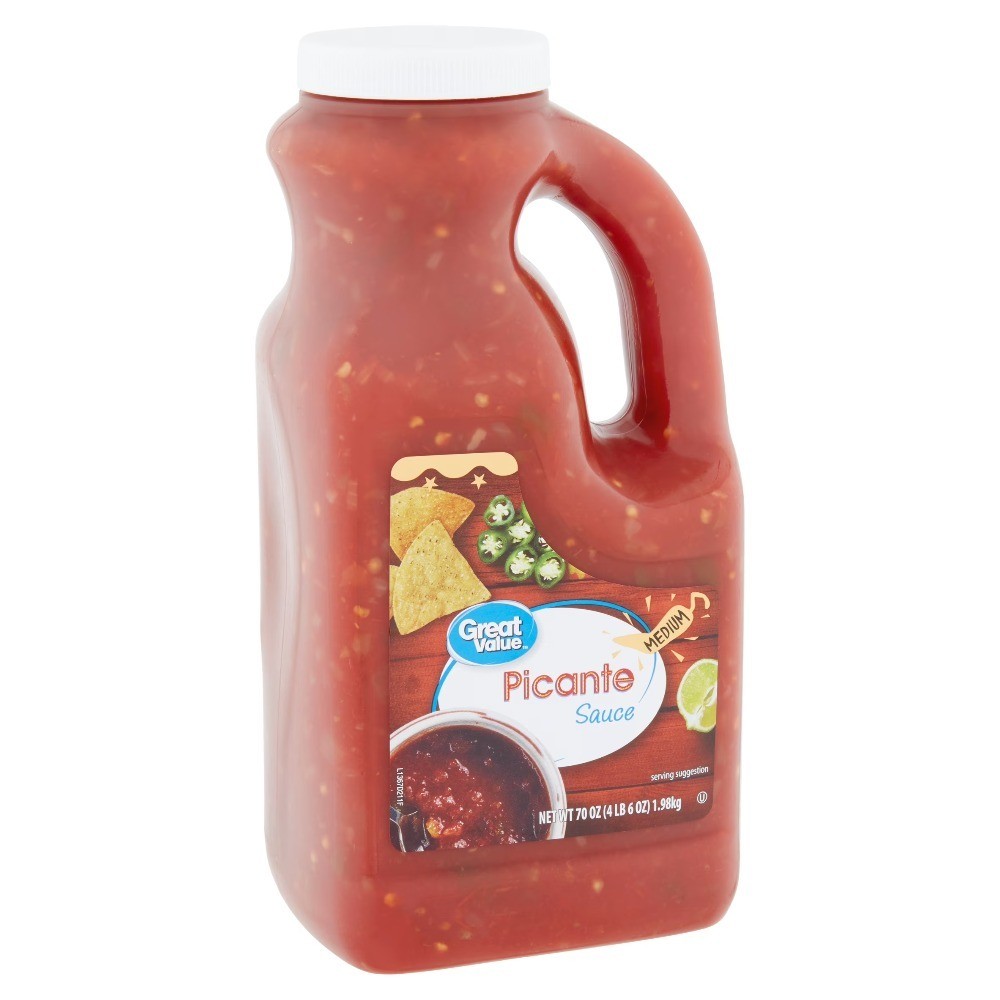 Medium Spicy Picante Sauce Hot Flavor Mexican Style Salsa Dip 70 oz Large Size