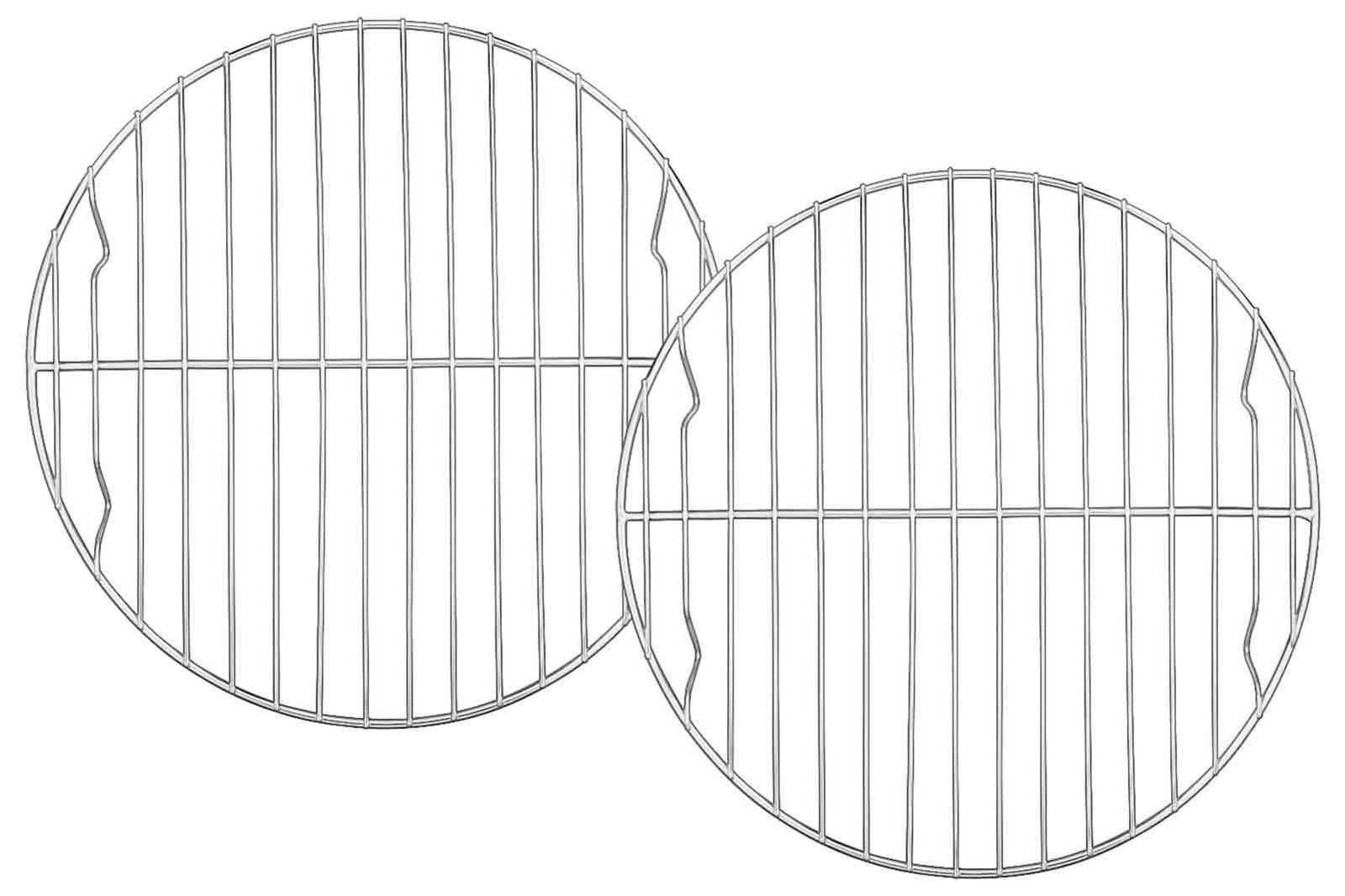 TeamFar Round Cooling Rack Set of 2, 9 Inch Baking Steaming 9″, Silver