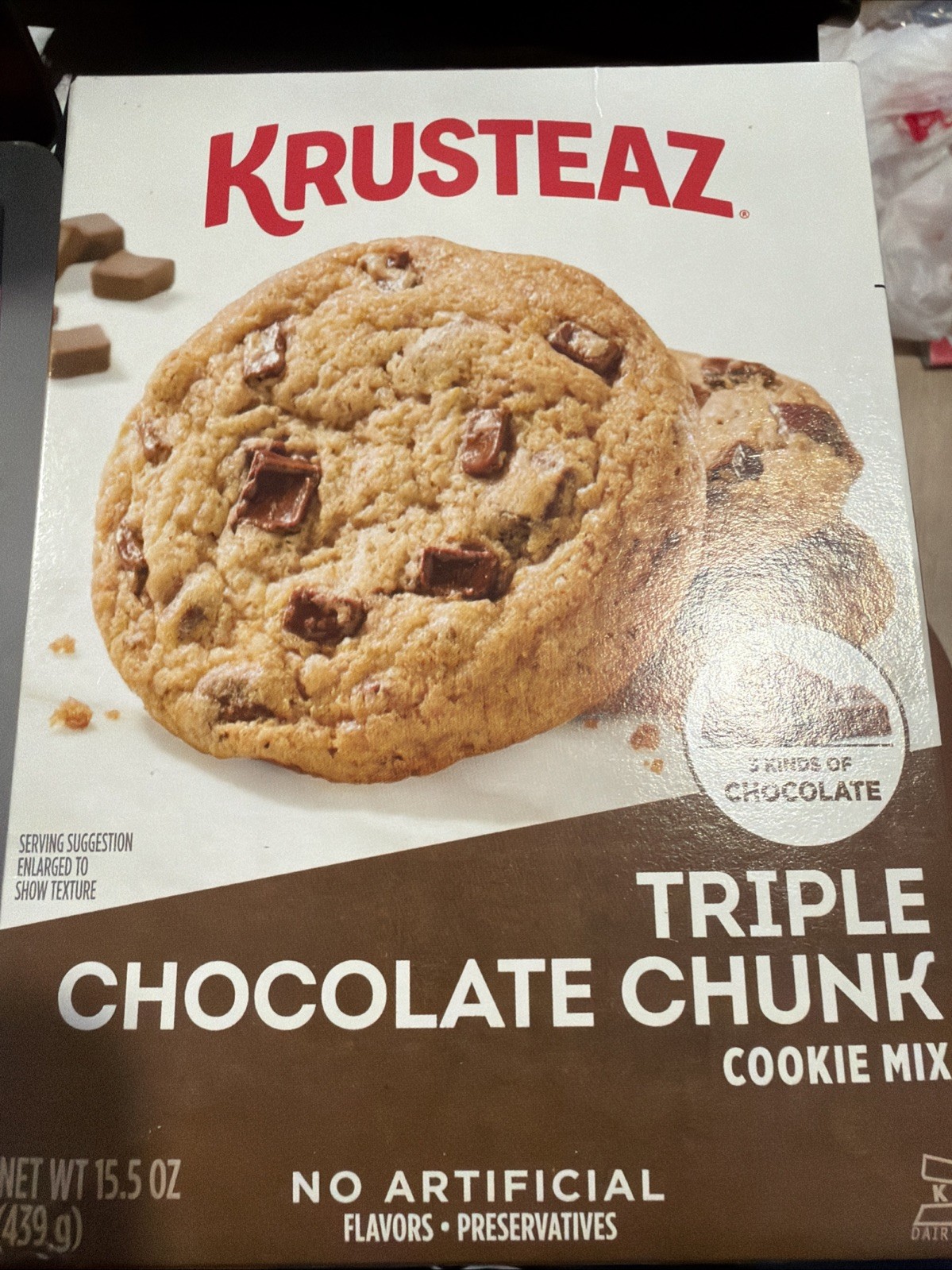 Krusteaz Triple Chocolate Chunk Cookie Mix 15.5 oz