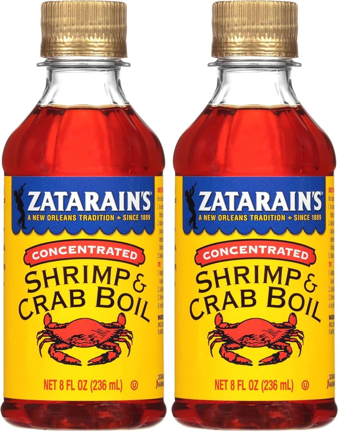 Concentrated Shrimp & Crab Boil Mix by Zatarains 4 fl oz (Pack of 6)