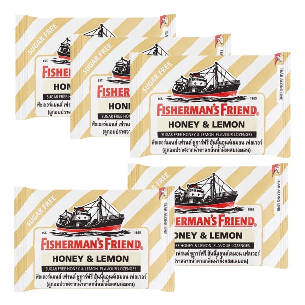 Lozenges Candy Fisherman’s Friend Honey Lemon Flavor Sugar Free 25 g x 5 Packs